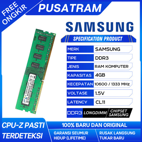 Ram PC DDR3 4GB 1333Mhz